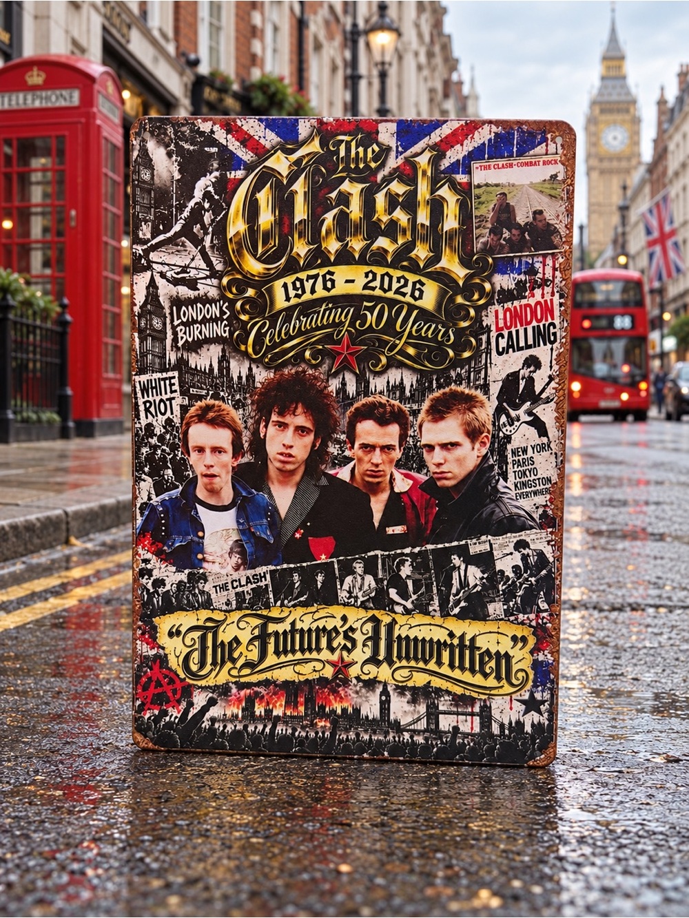 The Clash 'The Future's Unwritten' Graphic Jacket - Multicolor